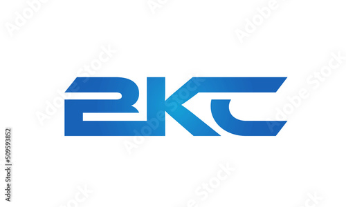 Connected BKC Letters logo Design, Linked Chain logo Concept