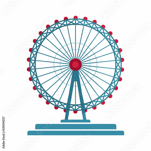 the london eye advertising banner flat classical sketch