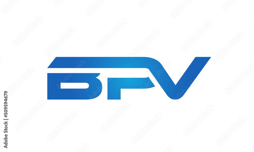 Connected BPV Letters logo Design Linked Chain logo Concept Connected BPV Letters logo Design Linked Chain logo Concept