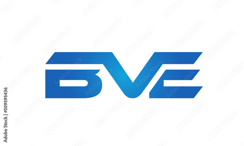 Connected BVE Letters logo Design Linked Chain logo Concept Connected BVE Letters logo Design Linked Chain logo Concept