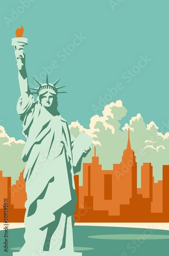 Canvas Print statue of liberty