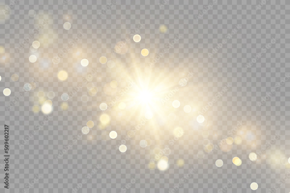 Vector transparent sunlight special lens flare light effect. PNG Stock
