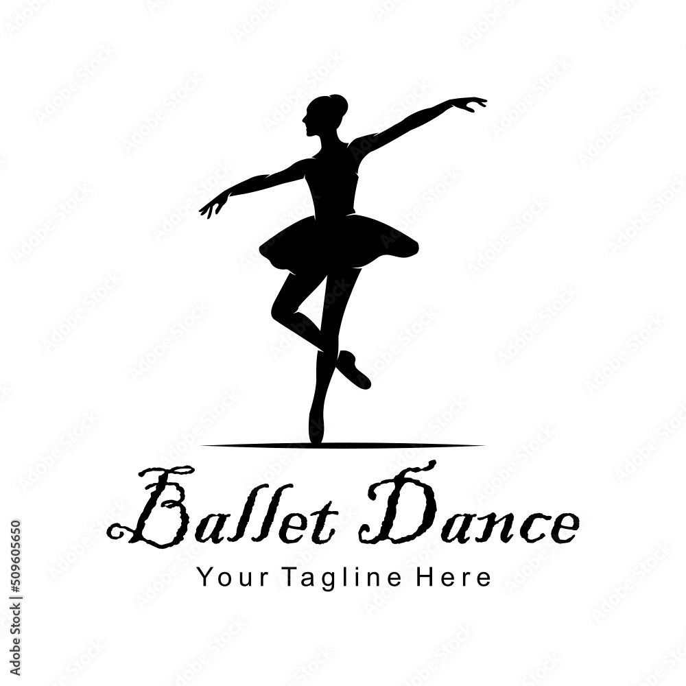 Naklejka premium ballet dance logo