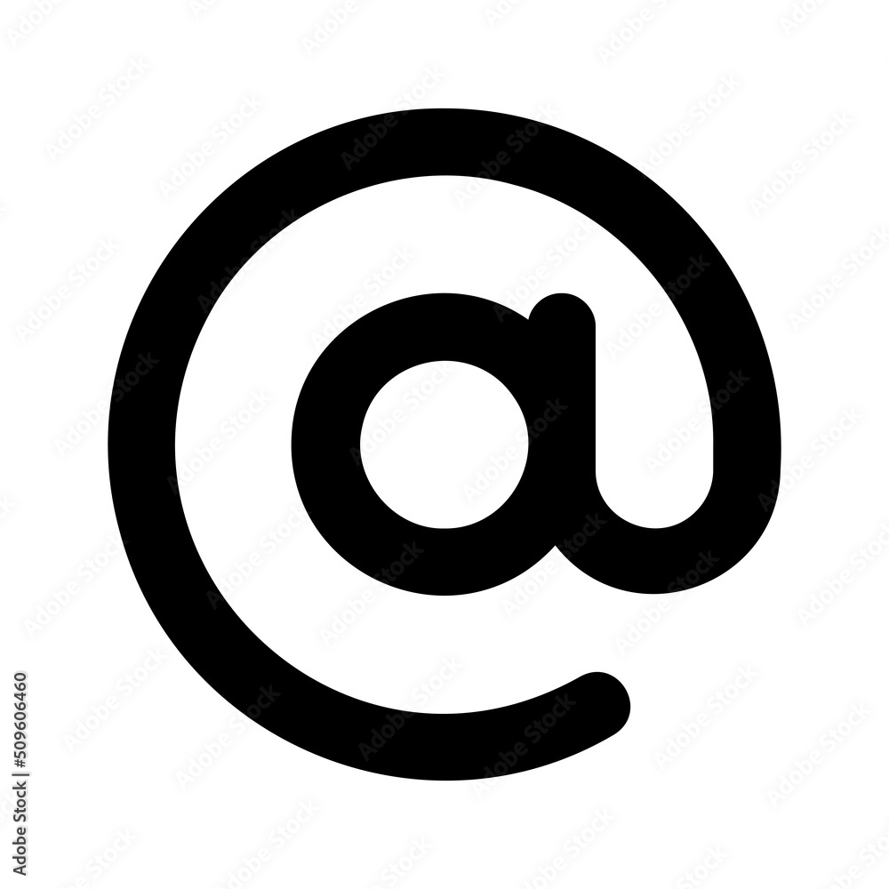 At sign icon. Email adress sign icon isolated on white background. Vector EPS 10 At sign icon. Email adress sign icon isolated on white background. Vector EPS 10