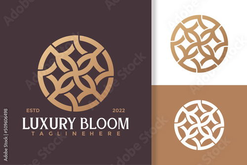 Luxury Flower Bloom Modern Logo Design Vector Template