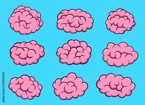 Brain cartoon icon vector design illustration isolated on background