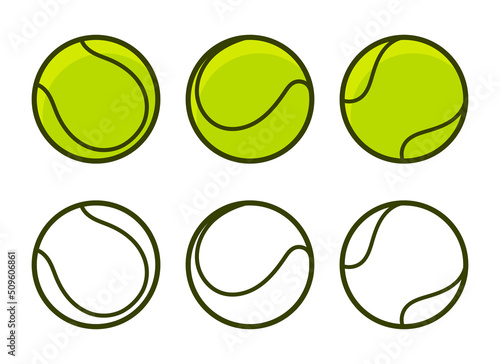 Tennis ball vector design illustration isolated on white background photo