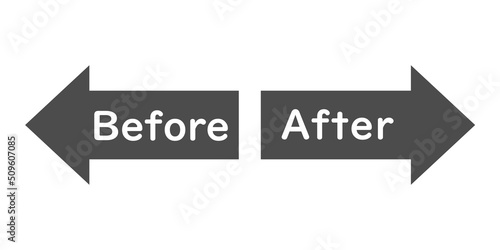before＆after のベクターイラスト