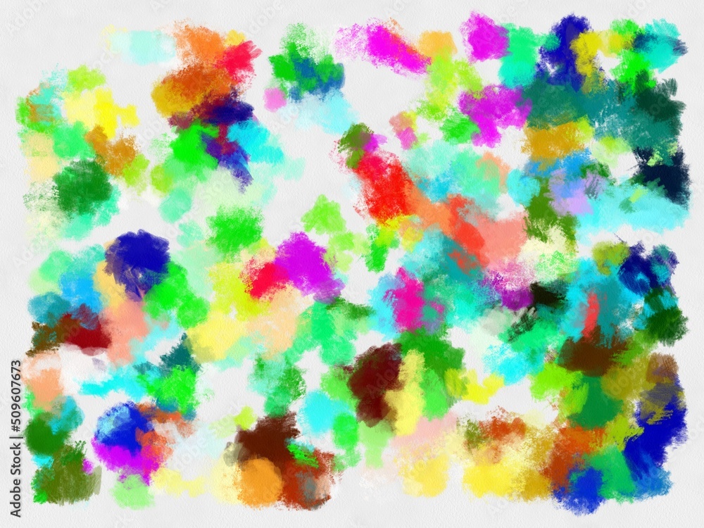 Illustration style background image abstract pattern various vibrant colors watercolor style illustration impressionist painting.