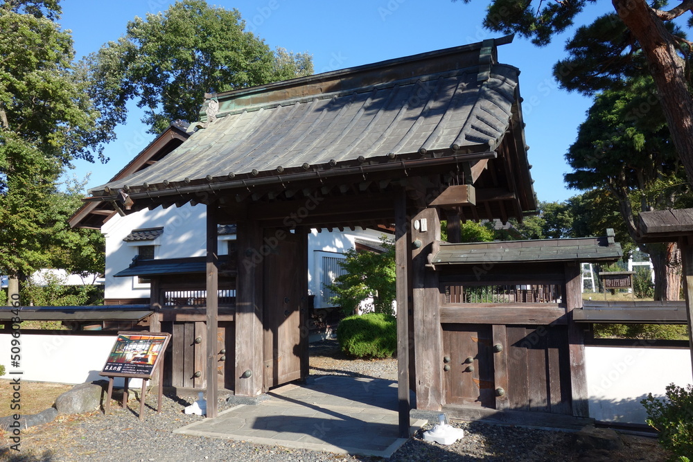 川場村歴史民族資料館　旧桑原吉右衛門館の門(旧沼田城城門)　群馬県　川場村