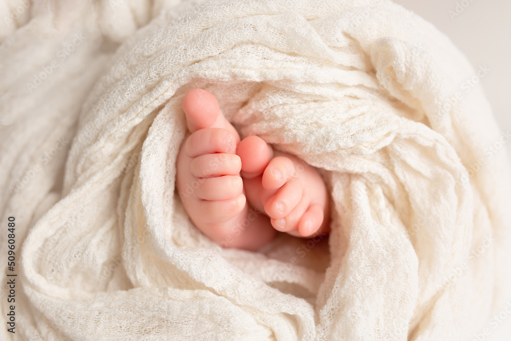 small feet of a newborn baby on a white background small feet of a newborn baby on a white background