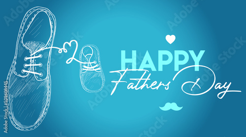 Happy Fathers day greeting card with typographic design. Vector illustration.

