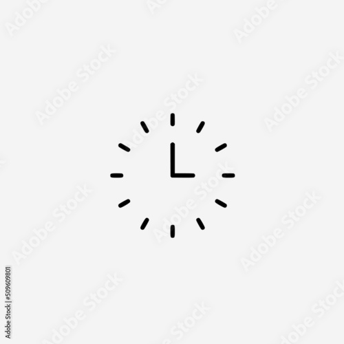 Clock icon isolated on white