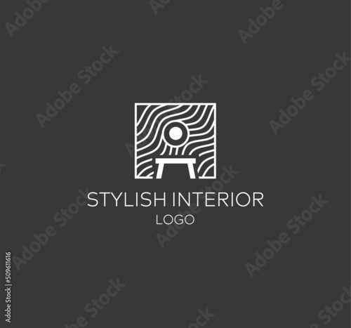 Stylish interior logo.