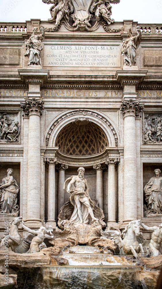 trevi fountain in Rome city