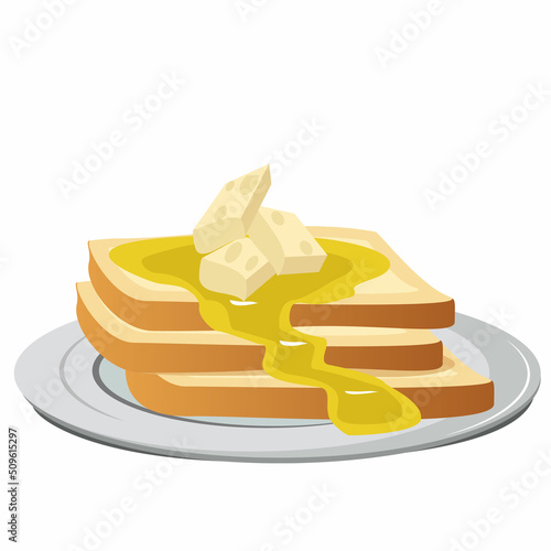 cheese honey bread for meal, lunch, breakfast