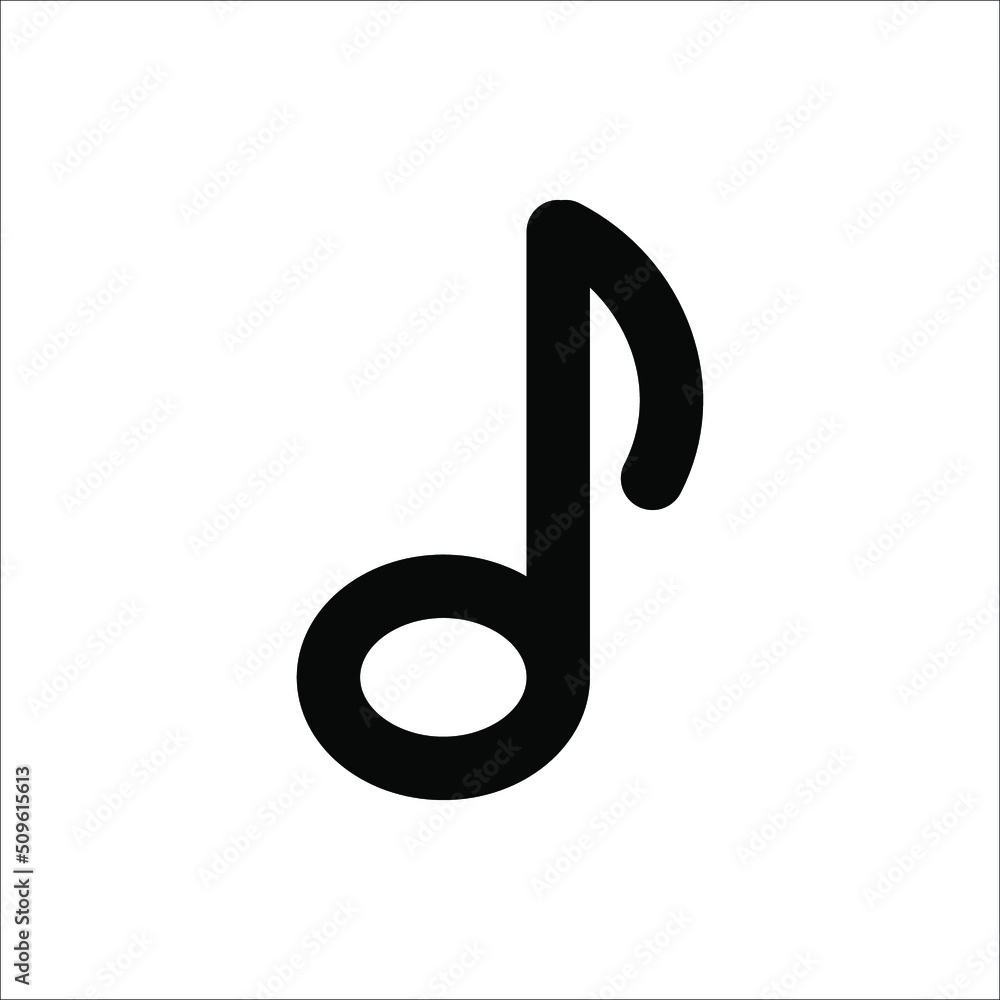 Music notes, song, melody or tune flat vector icon for musical apps and websites Music notes, song, melody or tune flat vector icon for musical apps and websites