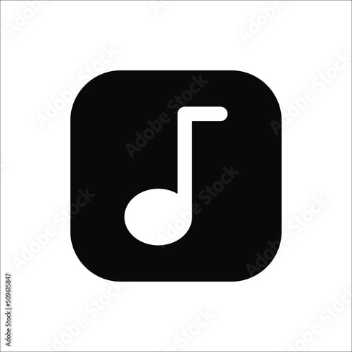 Music notes, song, melody or tune flat vector icon for musical apps and websites