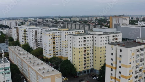 Drone Footage Flying in Budapest, Hungary, View of Buildings