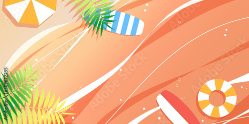 背景イラスト_夕焼けの海