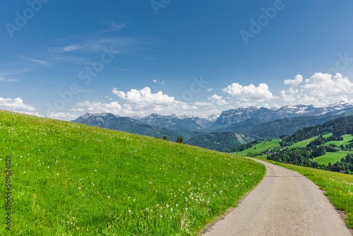 Wanderweg im Bregenzer Wald in Vorarlberg