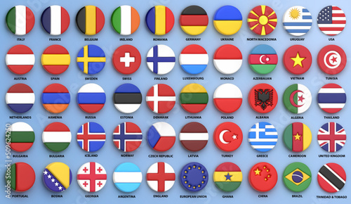 Button flags of the world © Giordano Aita