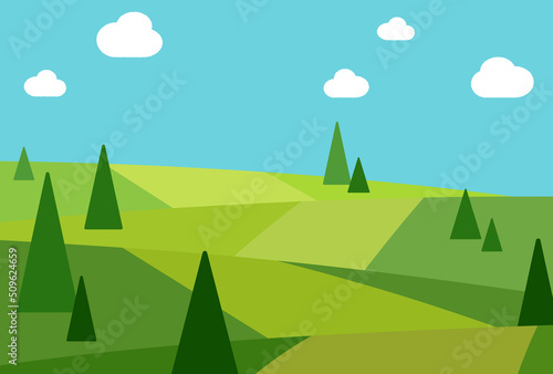 背景イラスト_山の風景