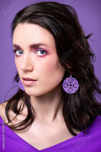 Purple violet mood girl