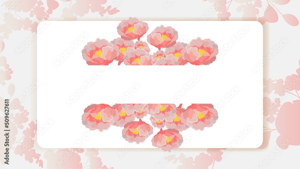 Pink botanical template vector design