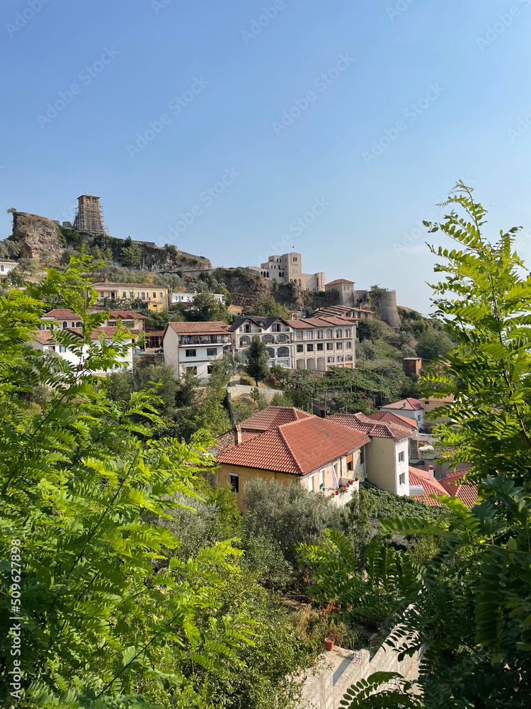 View over the town of Krujë, Albania
