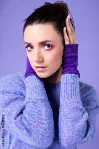 Purple violet mood girl