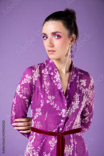 Purple violet mood girl