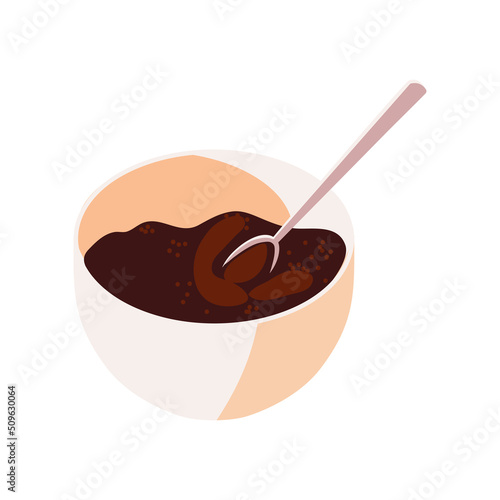 coffee powder and spoon