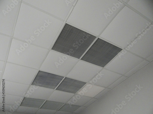  ventilation grilles in the suspended ceiling