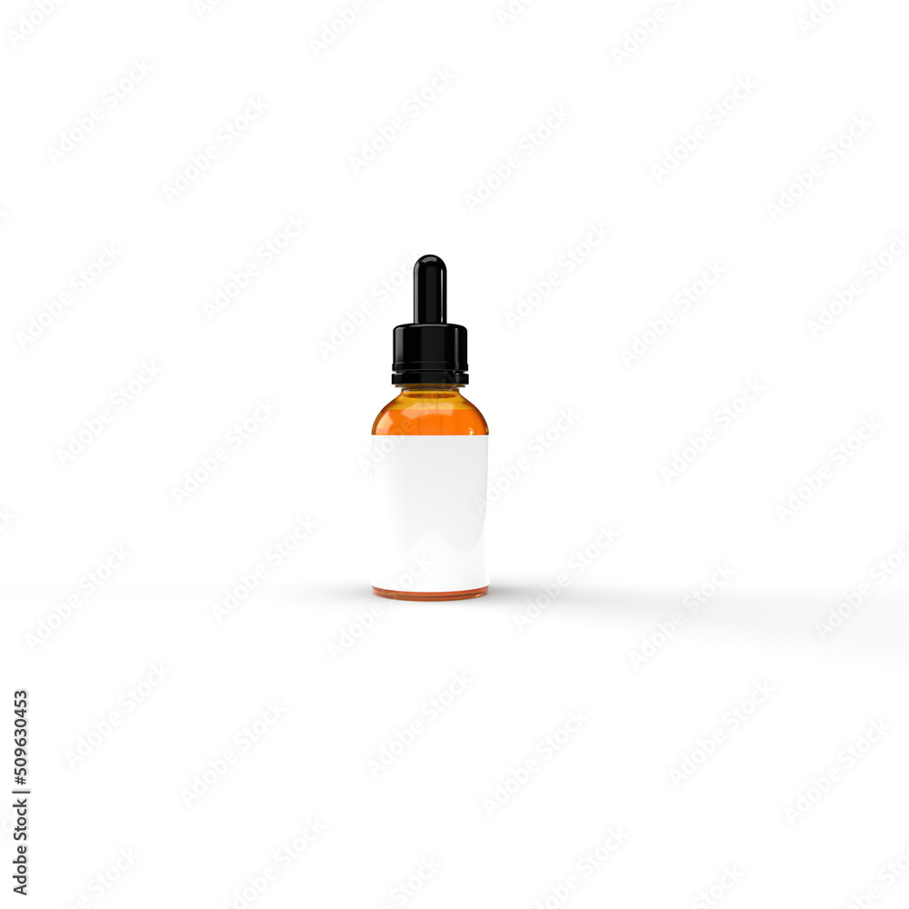 Naklejka premium dropper bottles amber collection for private label products like serum, cosmetics, oils, elixir, lotion. Product mockup bottles to apply custom brand label