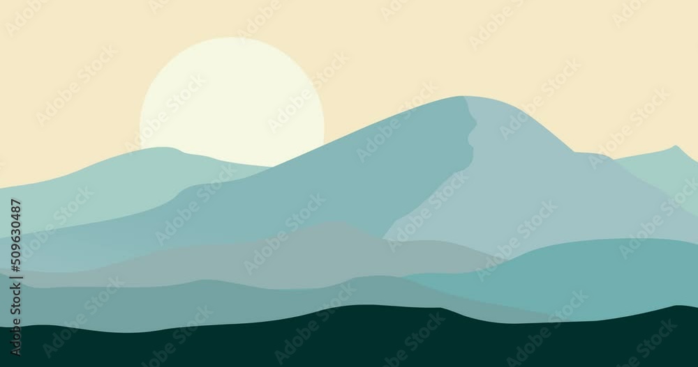 animated mountains with soft and calm colors animated mountains with soft and calm colors