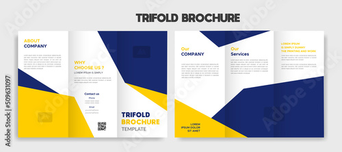 Business trifold brochure design template