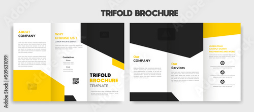 Business trifold brochure design template
