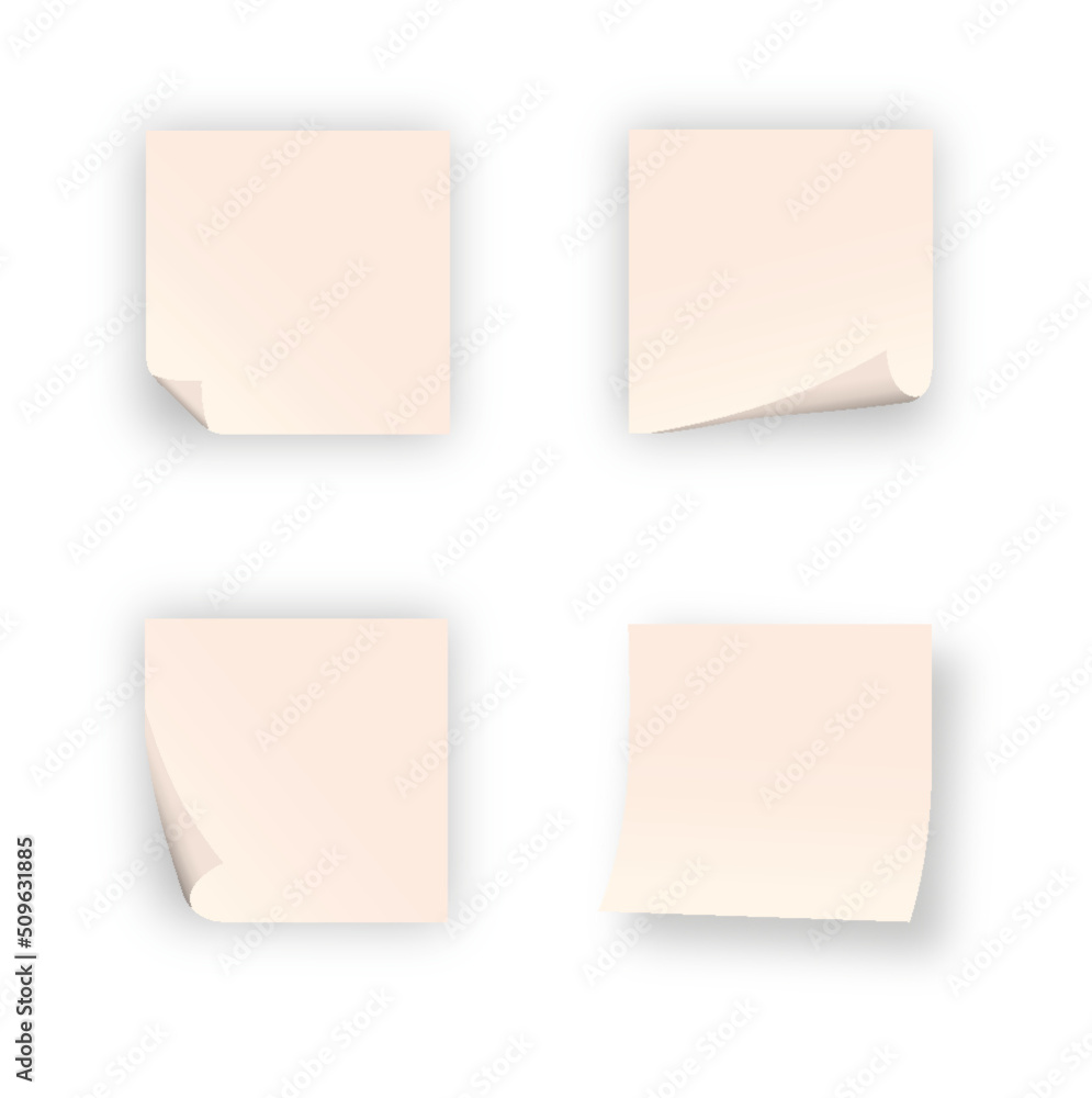 Vector post-its template, mockup for notes Vector post-its template, mockup for notes