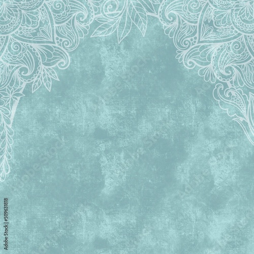 Square background template with ornamental frame for cards, banners, invitations in vintage style