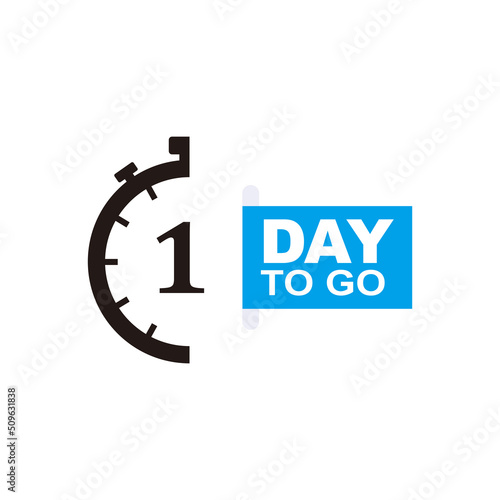 1 day to go. Vector illustration design