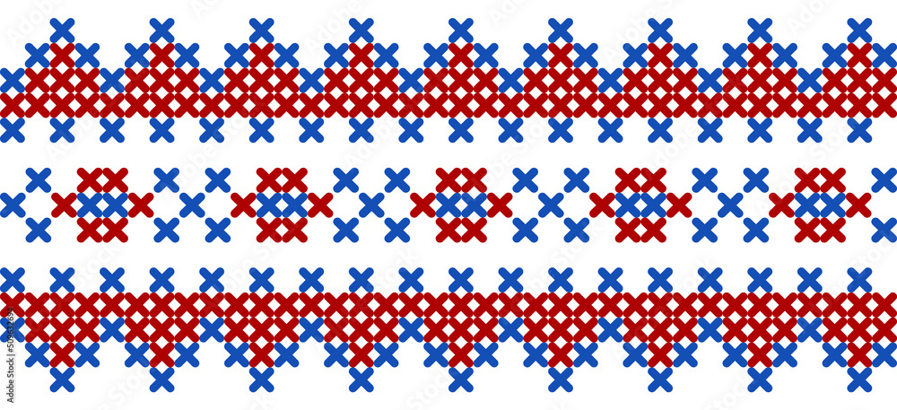 Scheme for embroidery stripe Scandinavian style Scheme for embroidery stripe Scandinavian style