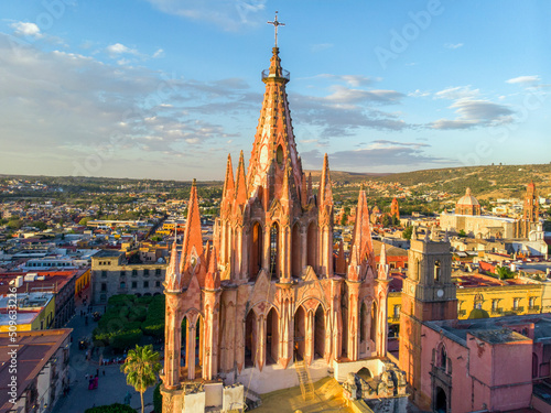 Aerial view of San Miguel de Allende in Guanajuato, Mexico photo
