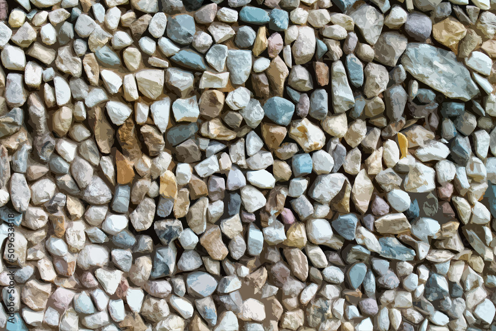 illustration background of small colored pebbles illustration background of small colored pebbles