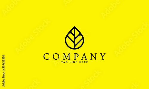 leaves vector logo design. Ecology Happy life Logotype concept icon. Vector illustration, Graphic Design Editable Design