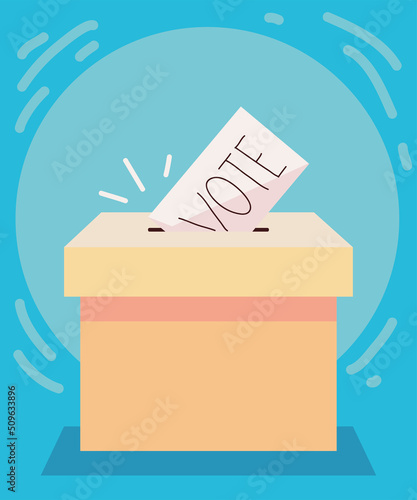 box of vote and ballot photo