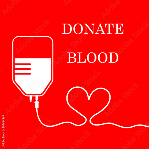 Illustration on the theme of donor day. A blood donor.