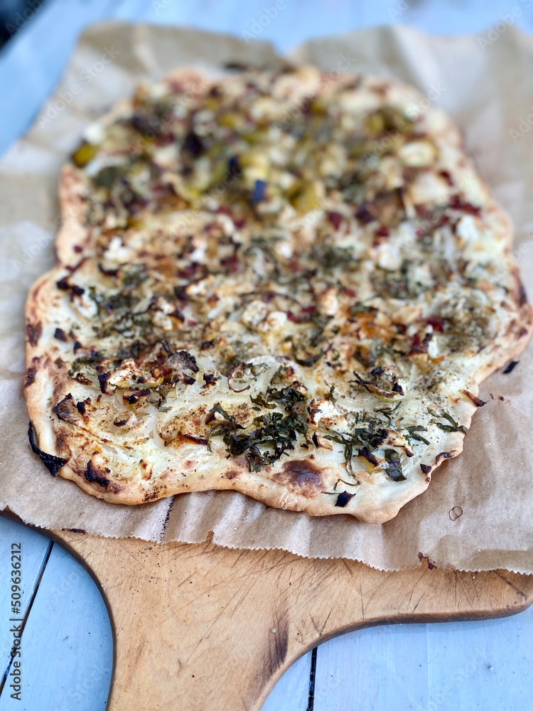 elsässer flammkuchen 2.0 Stock-Foto | Adobe Stock