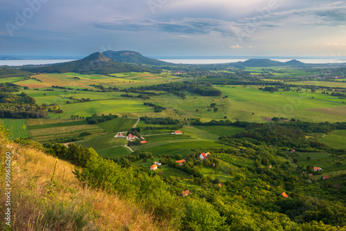 Obraz na płótnie View Badacsony and Szigliget from Csobanc in Balaton Highlands