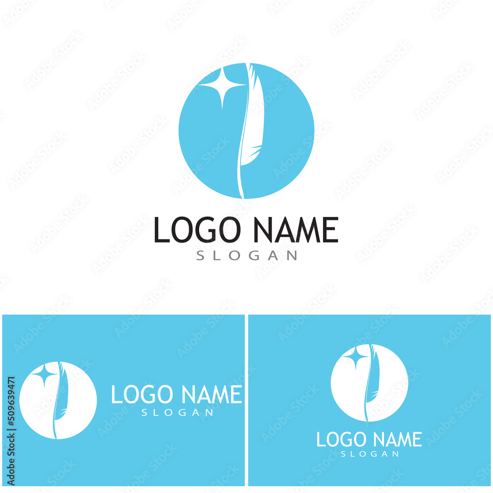 Feathers Logo Template vector symbol Feathers Logo Template vector symbol